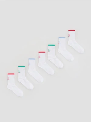 Reserved - Bawełniane skarpetki 7 pack - biały