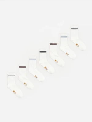 Reserved - Bawełniane skarpetki 7 pack - biały