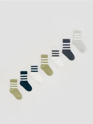 Reserved - Bawełniane skarpetki 7 pack - jasnozielony