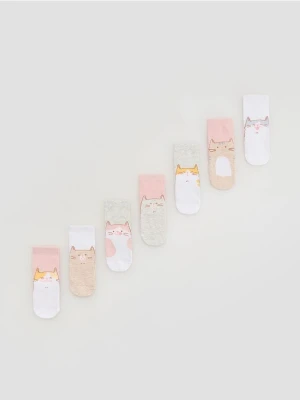 Reserved - Bawełniane skarpetki 7 pack - wielobarwny