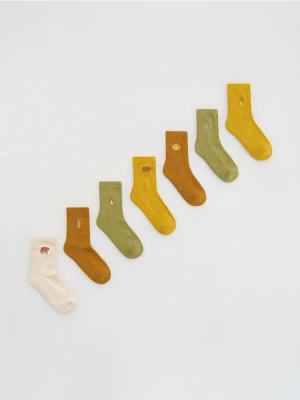 Reserved - Bawełniane skarpetki 7 pack - żółty