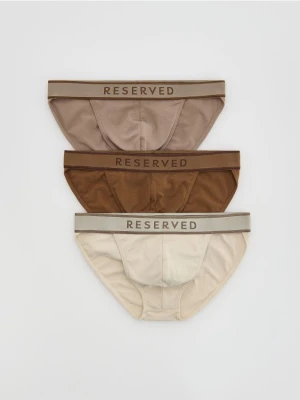 Reserved - Bawełniane slipy 3 pack - brązowy