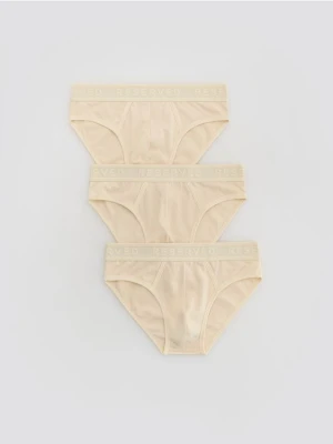 Reserved - Bawełniane slipy 3 pack - kremowy