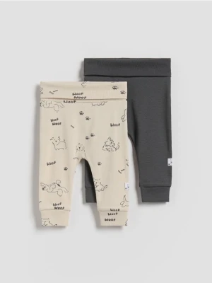 Reserved - Bawełniane spodnie 2 pack - beżowy