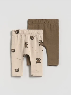 Reserved - Bawełniane spodnie 2 pack - brązowy