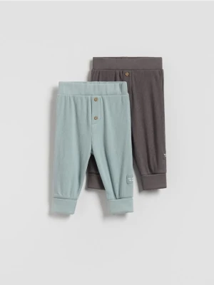 Reserved - Bawełniane spodnie 2 pack - jasnoturkusowy