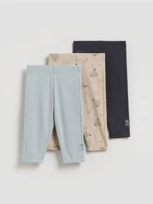 Reserved - Bawełniane spodnie 3 pack - kremowy