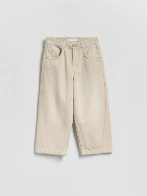 Reserved - Bawełniane spodnie - beżowy