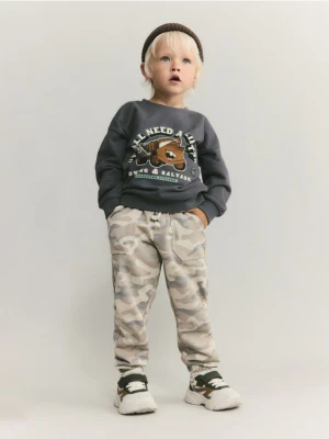 Reserved - Bawełniane spodnie - beżowy