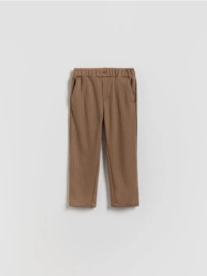 Reserved - Bawełniane spodnie - brązowy
