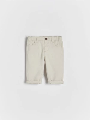 Reserved - Bawełniane spodnie chino - beżowy