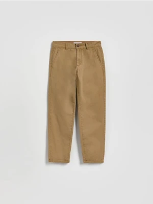 Reserved - Bawełniane spodnie chino - beżowy