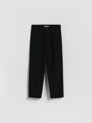 Reserved - Bawełniane spodnie chino - czarny