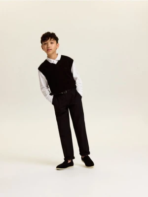 Reserved - Bawełniane spodnie chino - czarny