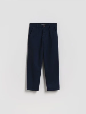 Reserved - Bawełniane spodnie chino - granatowy