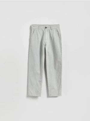 Reserved - Bawełniane spodnie chino - kremowy