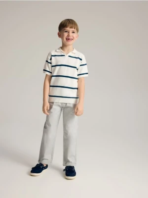 Reserved - Bawełniane spodnie chino - kremowy