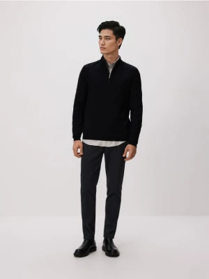 Reserved - Bawełniane spodnie chino slim - ciemnoszary