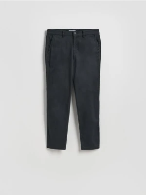 Reserved - Bawełniane spodnie chino slim - ciemnoszary