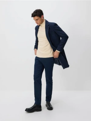 Reserved - Bawełniane spodnie chino slim - granatowy