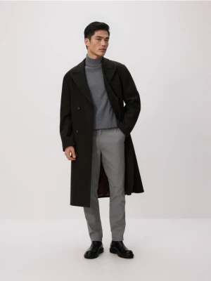 Reserved - Bawełniane spodnie chino slim - jasnoszary