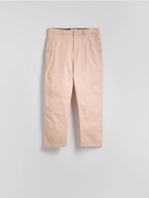 Reserved - Bawełniane spodnie chino slim - różowy