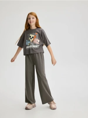 Reserved - Bawełniane spodnie - ciemnoszary