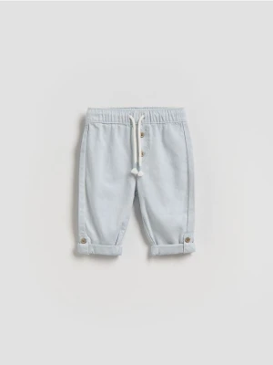 Reserved - Bawełniane spodnie - jasnoniebieski