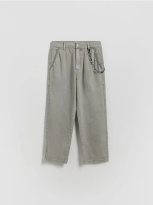 Reserved - Bawełniane spodnie - jasnoszary
