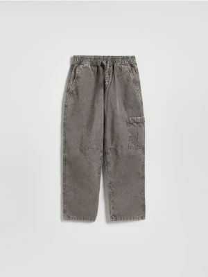 Reserved - Bawełniane spodnie - jasnoszary