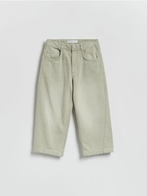 Reserved - Bawełniane spodnie - jasnozielony