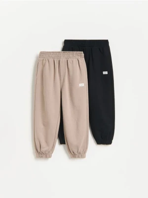 Reserved - Bawełniane spodnie jogger 2 pack - brązowy