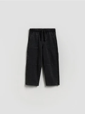 Reserved - Bawełniane spodnie jogger - ciemnoszary