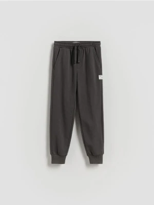 Reserved - Bawełniane spodnie jogger - ciemnoszary