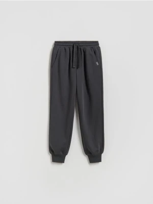Reserved - Bawełniane spodnie jogger - ciemnoszary