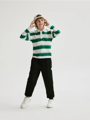 Reserved - Bawełniane spodnie jogger - czarny