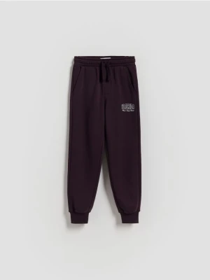 Reserved - Bawełniane spodnie jogger - fioletowy