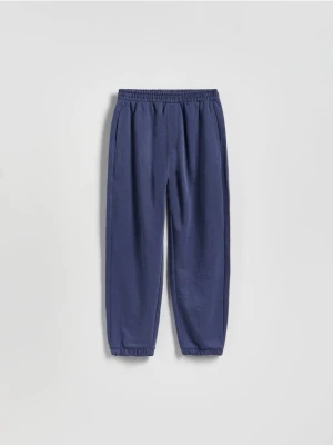 Reserved - Bawełniane spodnie jogger - granatowy