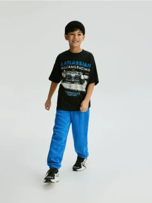 Reserved - Bawełniane spodnie jogger - jasnoniebieski