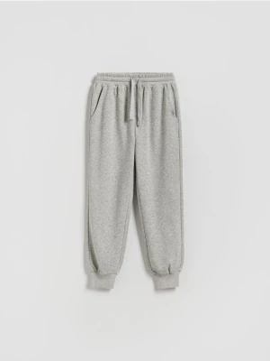 Reserved - Bawełniane spodnie jogger - jasnoszary