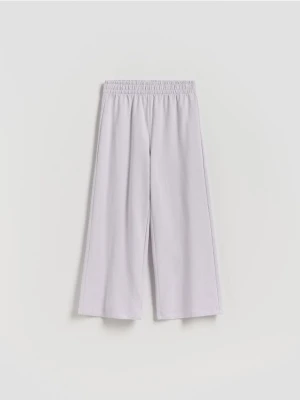 Reserved - Bawełniane spodnie - lawendowy