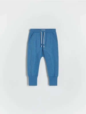 Reserved - Bawełniane spodnie - niebieski