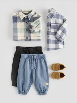 Reserved - Bawełniane spodnie - niebieski