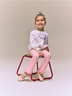 Reserved - Bawełniane spodnie - różowy