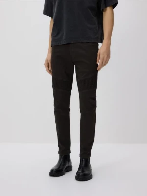 Reserved - Bawełniane spodnie skinny - ciemnoszary