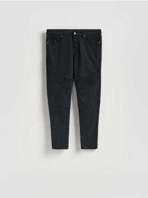 Reserved - Bawełniane spodnie skinny - czarny