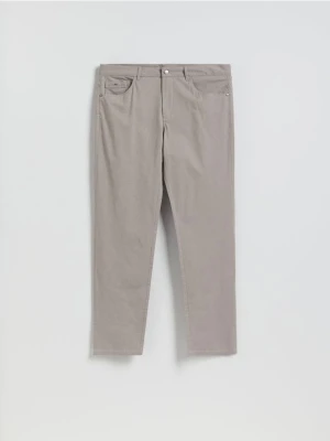 Reserved - Bawełniane spodnie slim fit - brązowy