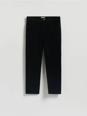 Reserved - Bawełniane spodnie slim fit - czarny