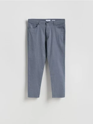 Reserved - Bawełniane spodnie slim fit - granatowy