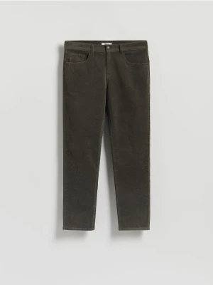 Reserved - Bawełniane spodnie slim fit - jasny zielony